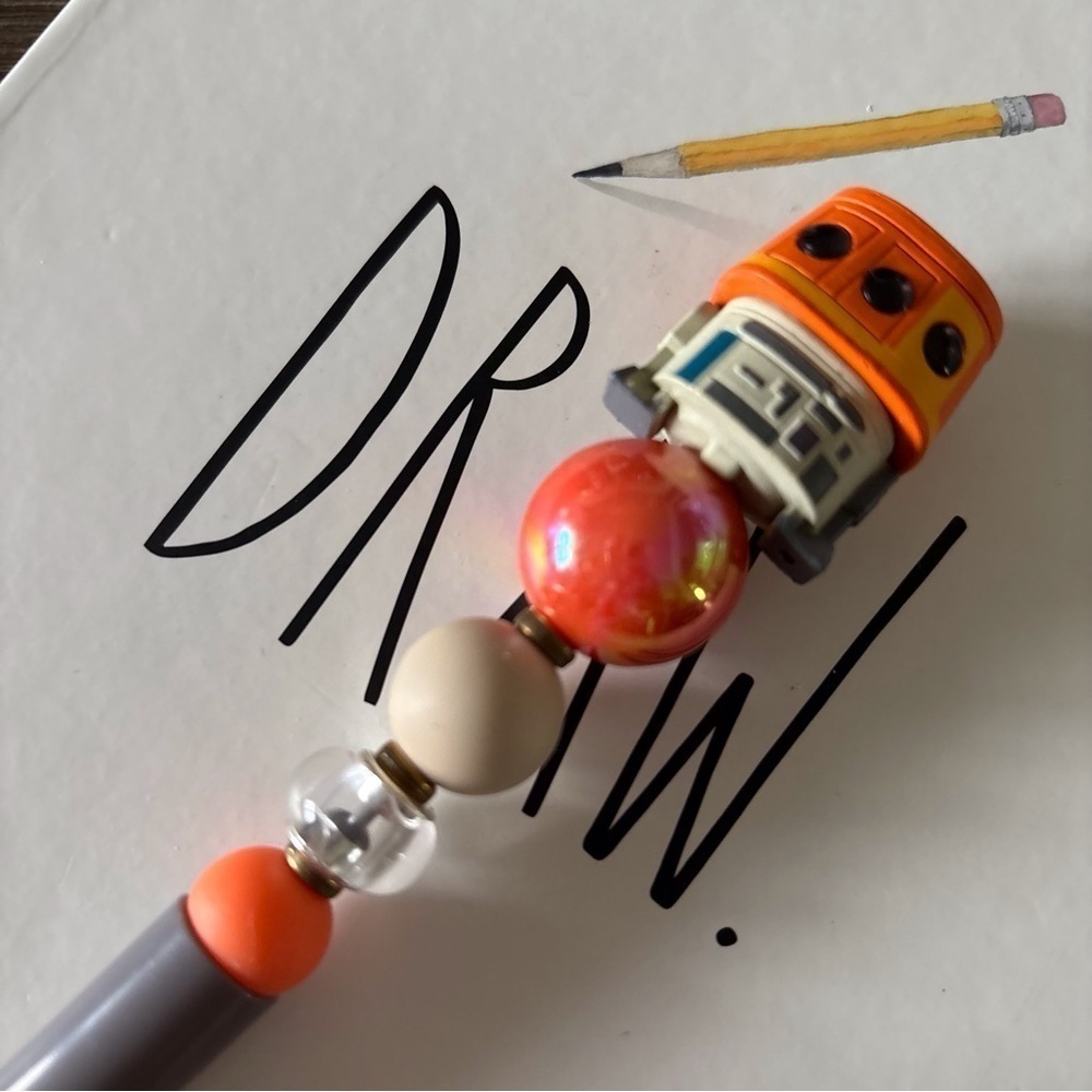 Disney Doorables: Star Wars: Chopper (C1-109) handmade beaded pen